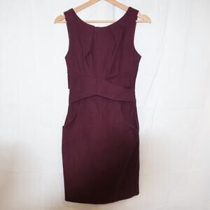 Teeze Me Body Con Purple Dress X front, Sleeveless Size 3 Women